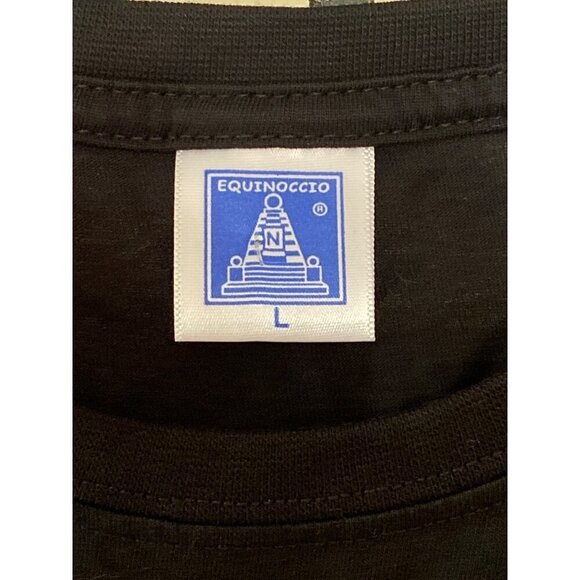 Painting of a native playing violin Ecuador hand printed black T-shirt men Large - Picture 4 of 5